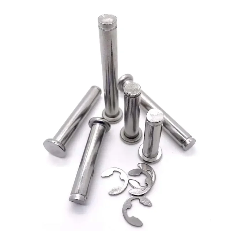 Stainless Steel Flat Head Bearing Cylinder with pin clip